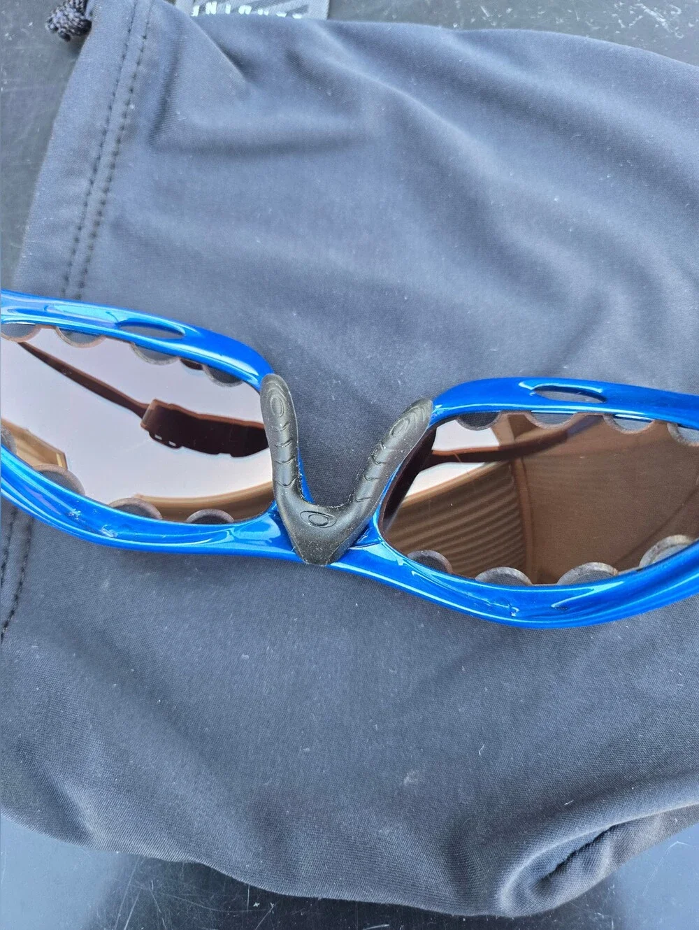 OAKLEY PRO RACING WATER ELECTRIC BLUE/IRIDIUM VENTED SUNGLASSES